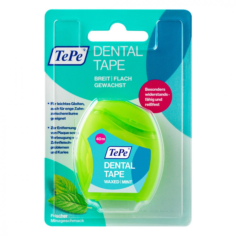 TePe Dental Tape zubní voskovaná PTFE páska (mint), 40m