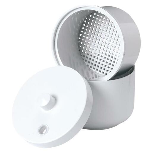 PURE čisticí box na vrtáčky se sítkem a víkem (bílý), 1ks