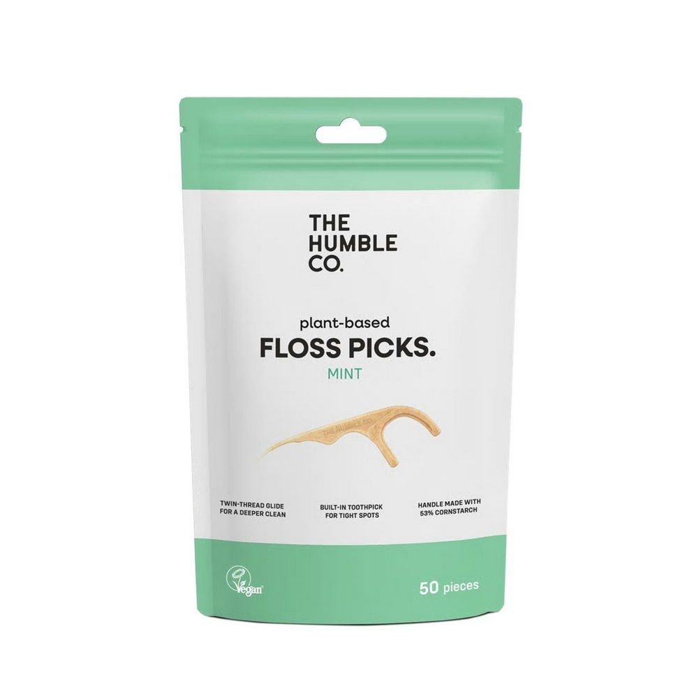 Levně Humble Floss Picks ekologické dentální mečíky (mint), 50ks