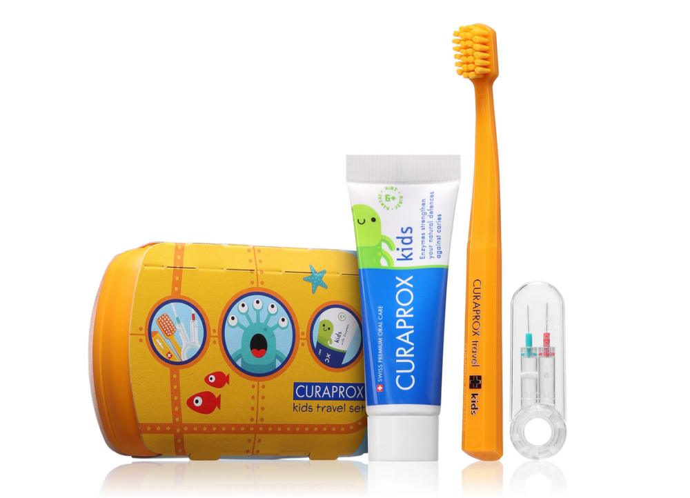 Curaprox Travel Set KIDS oranžový