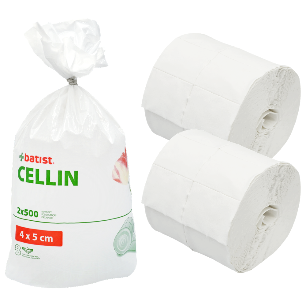 CELLIN vata bunič.dělená tampony 4x5cm 2x500ks koupíte na Top-dent.cz