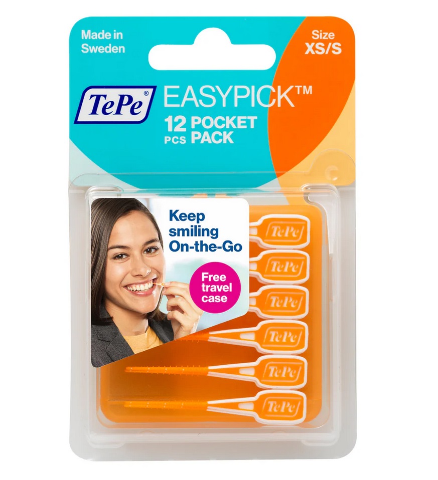 TEPE EasyPick dentální párátka XS/S (oranžová), 12ks