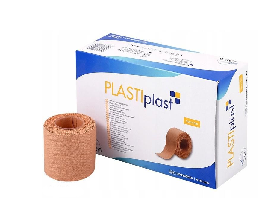 Textilní náplast na cívce PLASTIplast 5cmx5m (tělová), 6 kusů