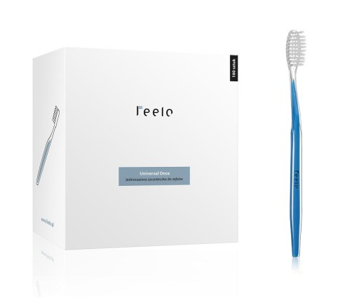 Feelo Universal Once jednorázové cestovní kartáčky (modré), 100ks