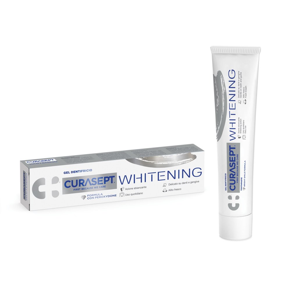 Curasept Whitening gelová bělící zubní pasta s peroxidem, 75ml