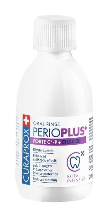 Curaprox Perio Plus+ Forte ústní voda (0,20% CHX), 200ml