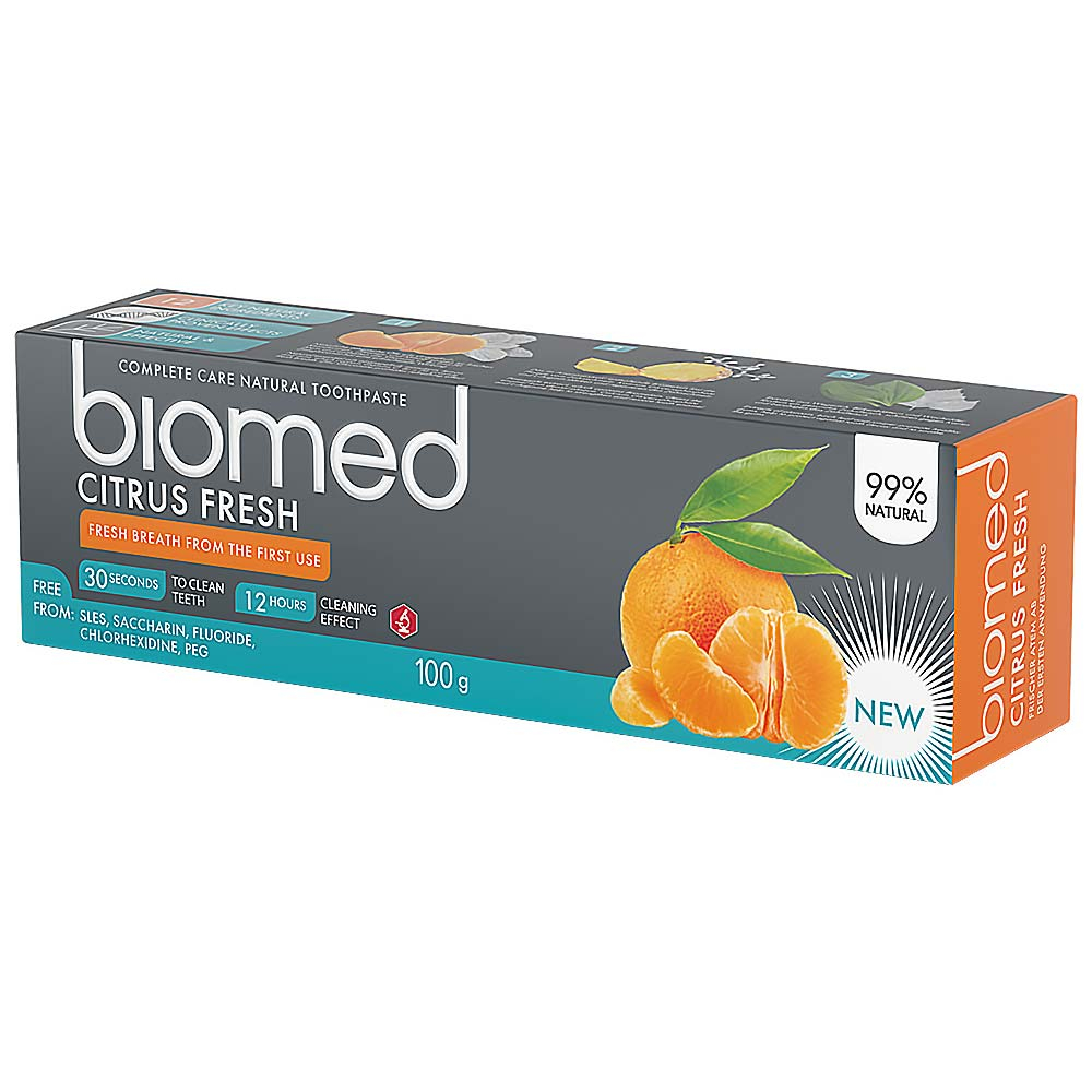 Biomed CITRUS FRESH citrusy pro dlouhotrvající svěží dech, 100g