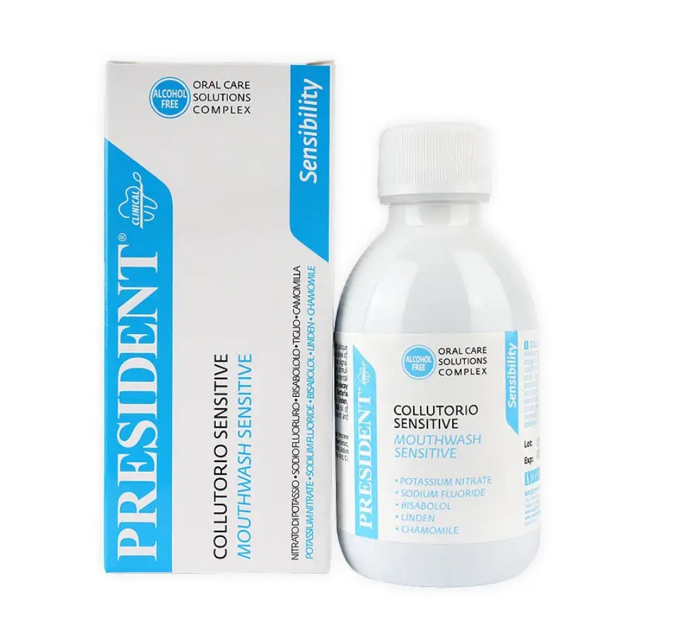 PresiDENT Sensitive ústní voda, 200 ml