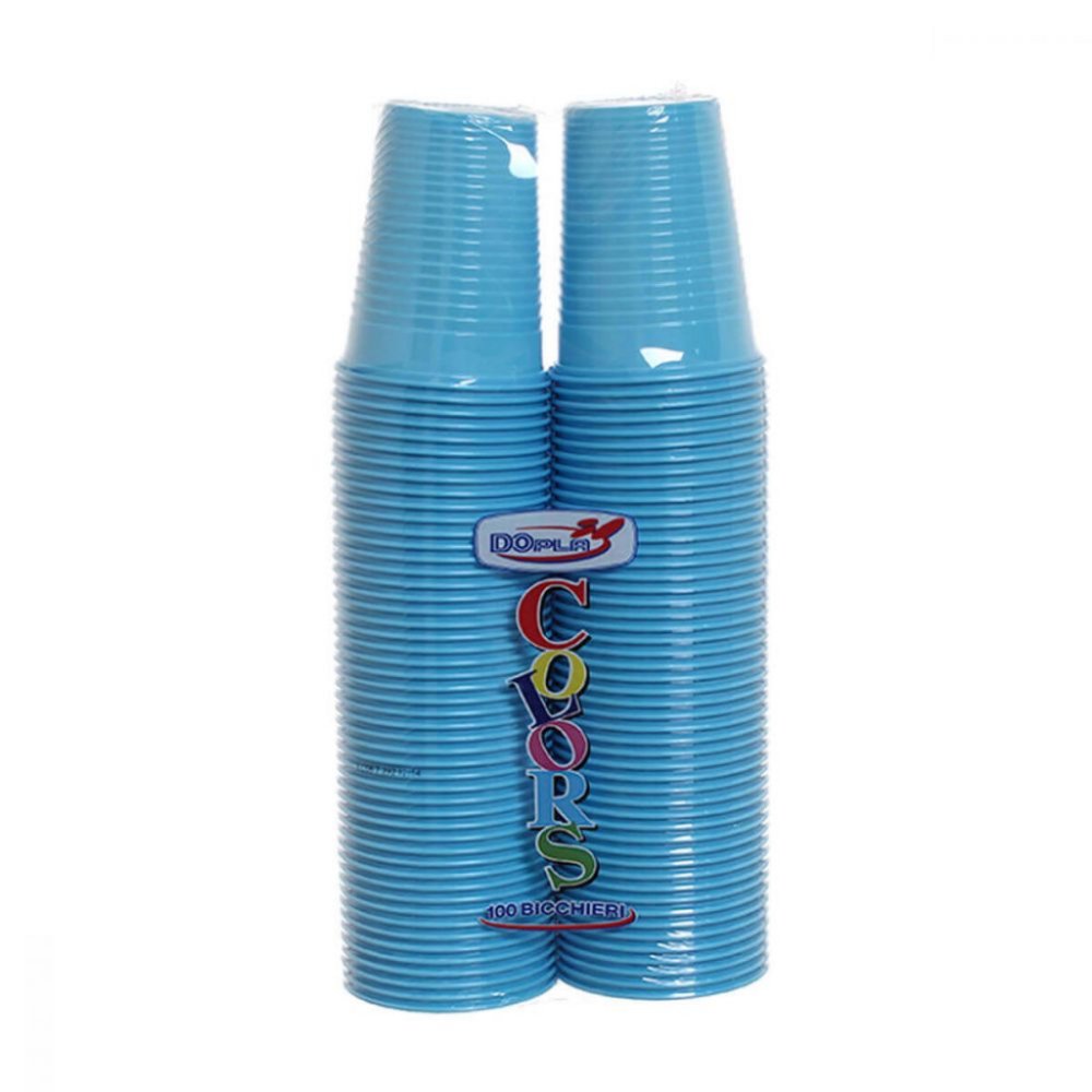 Levně Dopla plastové kelímky (azurové) 200ml, 100ks