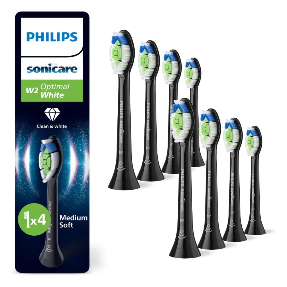 Philips Sonicare Optimal White Standard W2 HX6068/88 (BLACK), 8ks