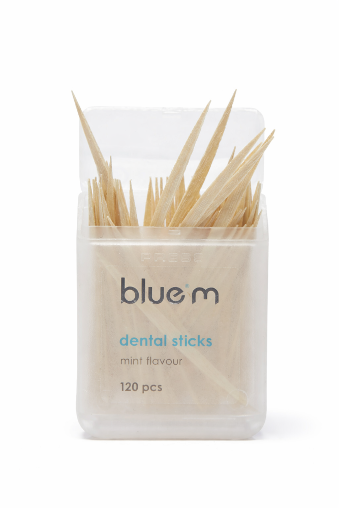 Bluem® dřevěná mezizubní párátka (mint), 120ks