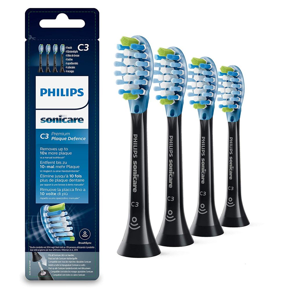 Philips Sonicare C3 Premium Plaque Defence HX9044/33 BLACK, 4ks