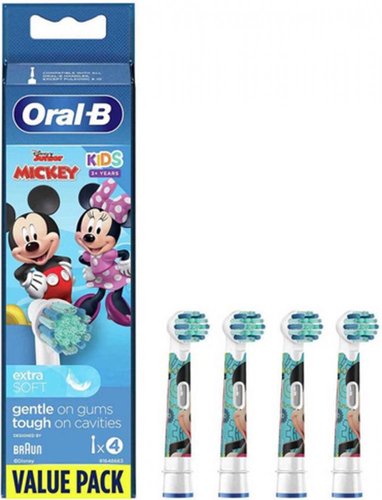 Oral-B Kids EB10S-4 Extra soft náhradní hlavice Mickey, 4ks