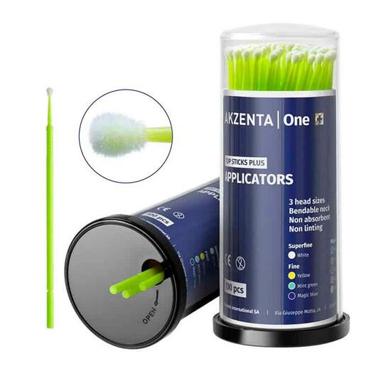 Levně Akzenta Top Sticks Plus Micro aplikátory REGULAR (sv. zelené), 100ks