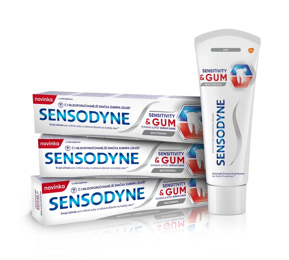 Sensodyne Sensitivity & GUM Whitening zubní pasta, 3x75ml