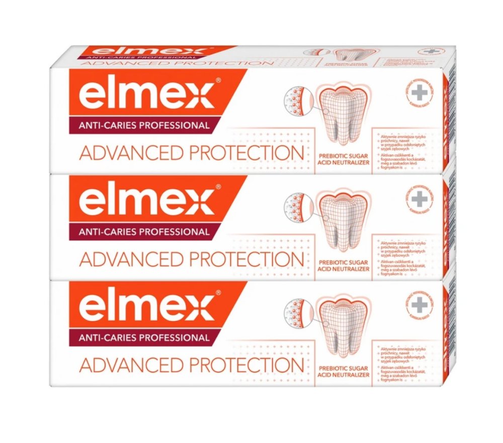 Elmex Anti-Caries Professional zubní pasta TRIO, 3x75ml