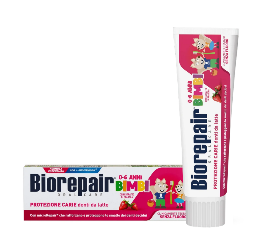 Biorepair Kids 0-6 zubní pasta jahoda 50ml koupíte na Top-dent.cz