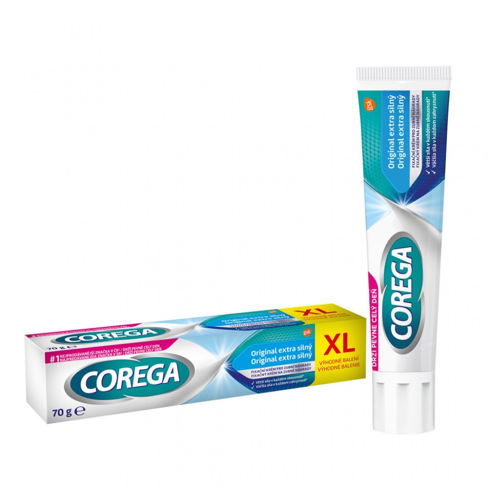 Corega XL Extra silný lepící krém, 70g