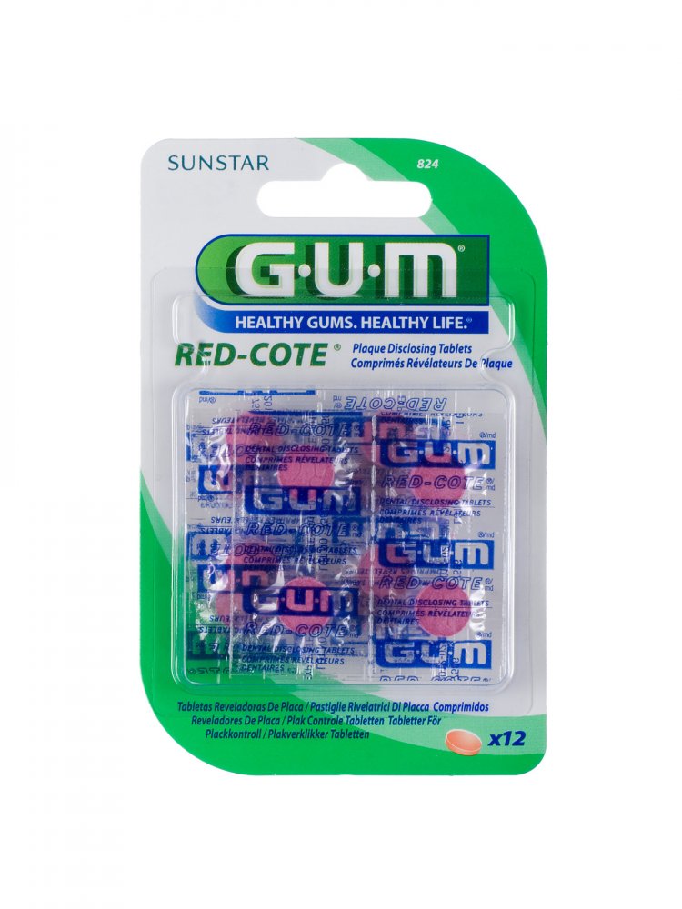 GUM tablety Red-Cote k indikaci plaku 12 tablet