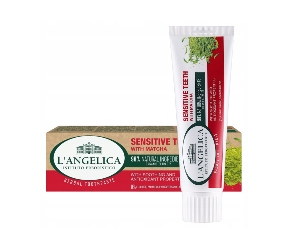 L'ANGELICA zubní pasta se zeleným čajem Matcha, 75ml