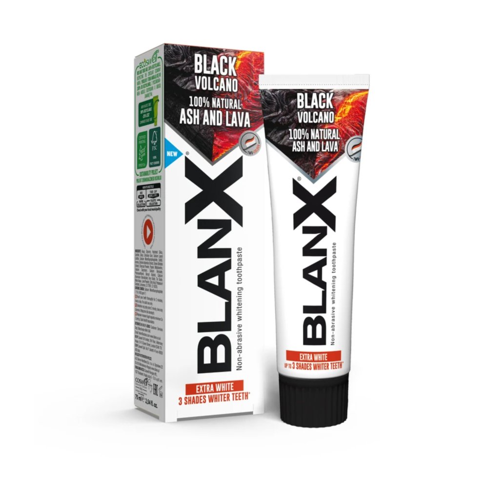 BlanX Black Volcano extra bělící zubní pasta, 75ml