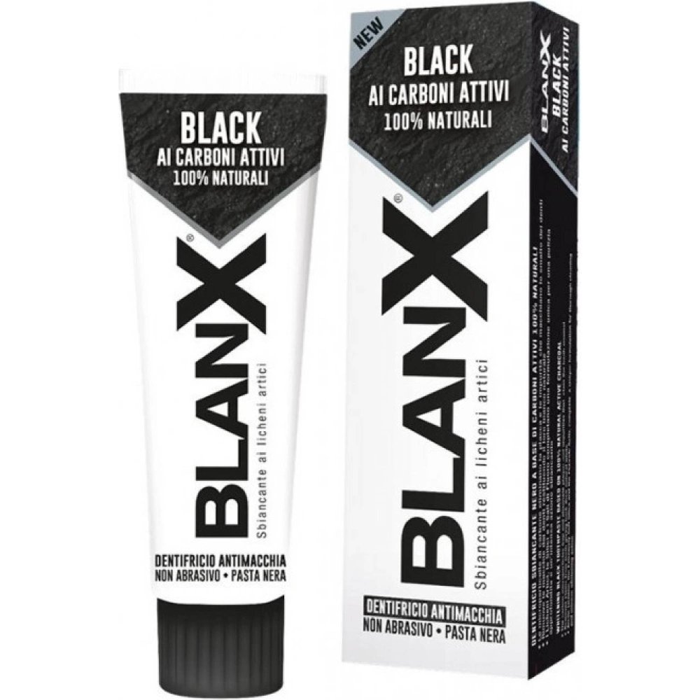 BlanX BLACK bělící zubní pasta s aktivním černým uhlím, 75ml