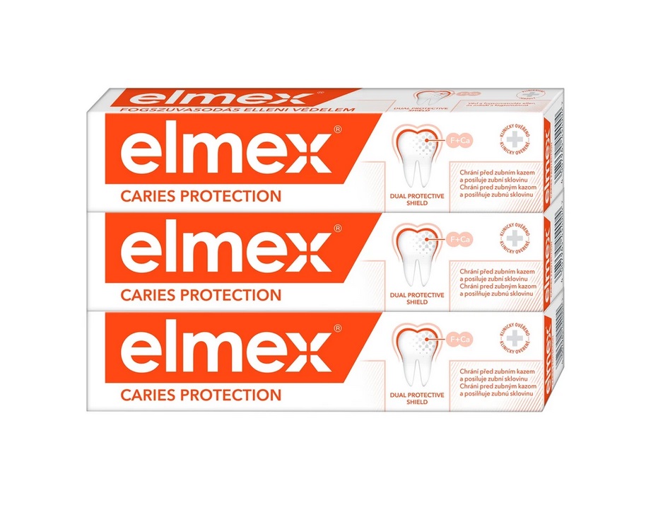 Elmex Caries Protection s aminfluoridem, 3x75ml