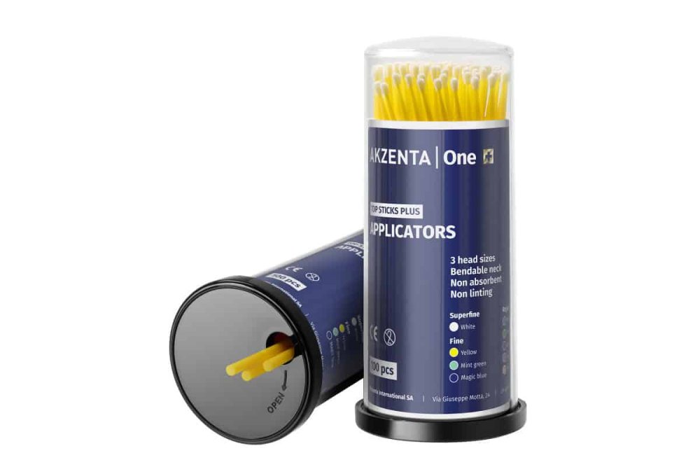 Levně Akzenta Top Sticks Plus Micro aplikátory FINE (žluté), 4x100ks