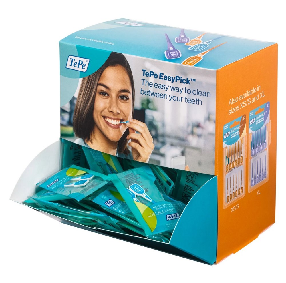 TEPE EasyPick dentální párátka M/L (modrá) BOX, 100ks