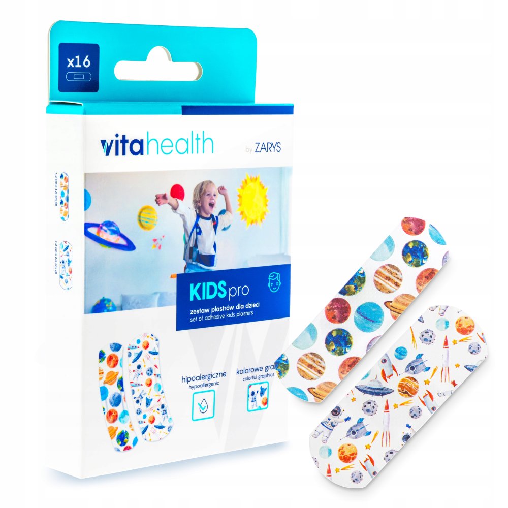 Levně Sada dětských náplastí VitaHealth KIDS motiv pro chlapce (16 ks)