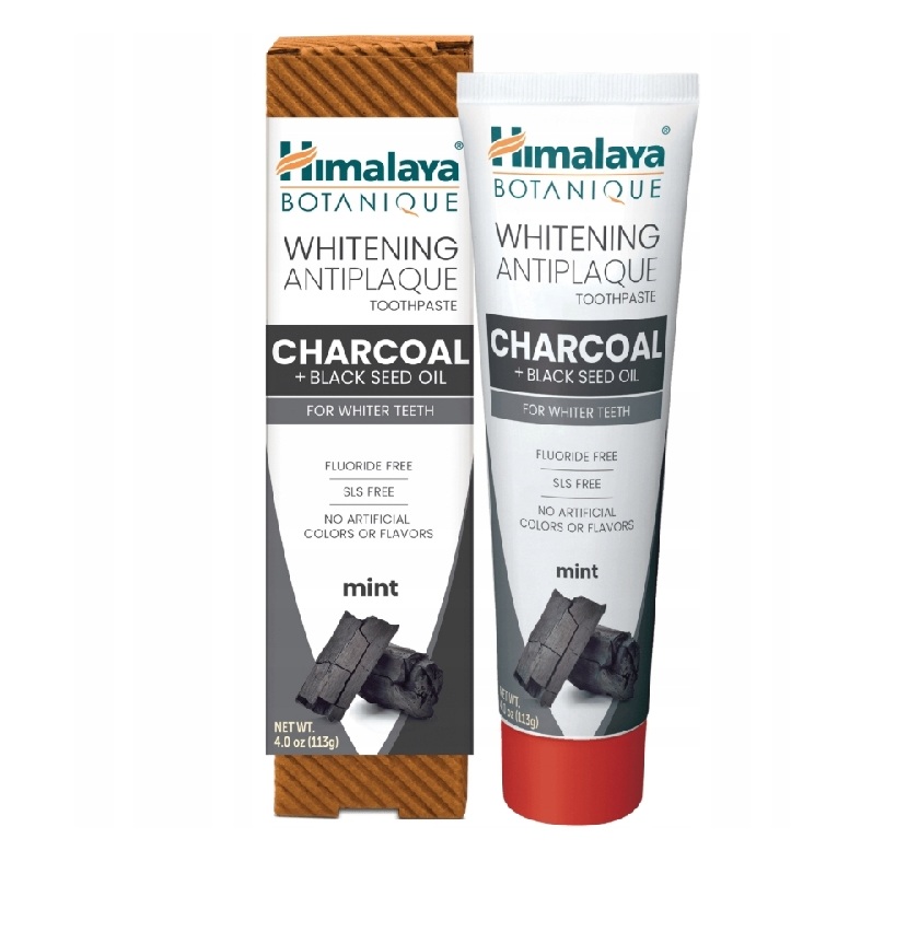 Himalaya Botanique Charcoal Whitening Antiplaque bělící zubní pasta , 113g