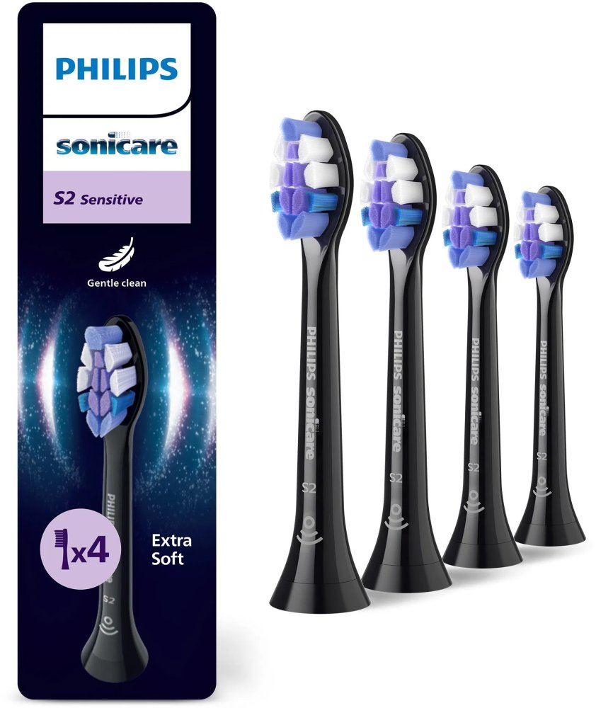 Philips Sonicare Sensitive Standard HX6054/88 náhradní hlavice 4 ks černé koupíte na Top-dent.cz