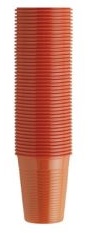 Levně Dopla plastové kelímky (oranžové) 200ml, 100ks